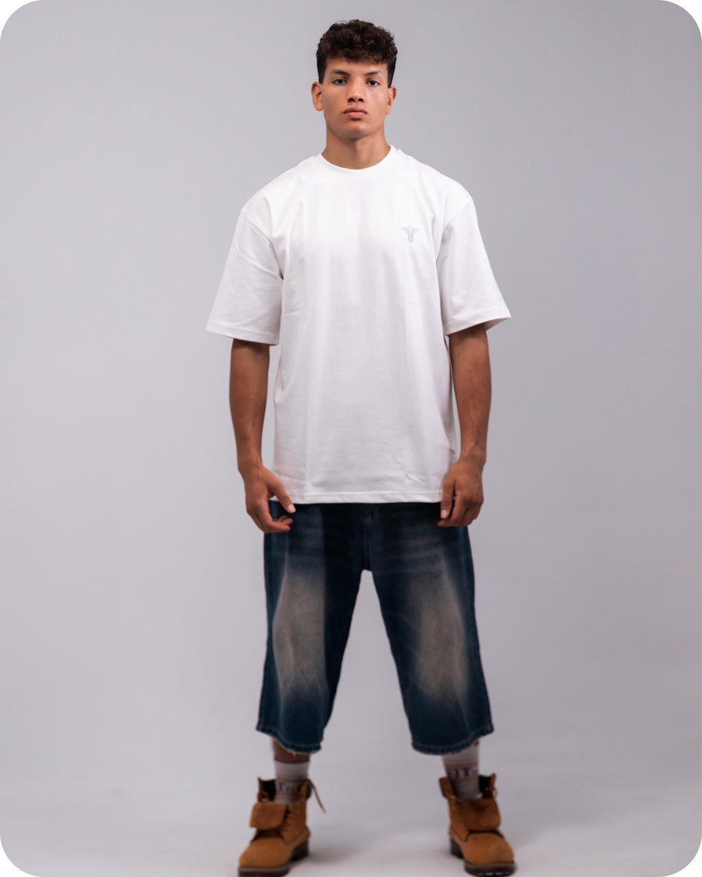 REVER - Oversized T-Shirt -Off-White [Plain] - REVER