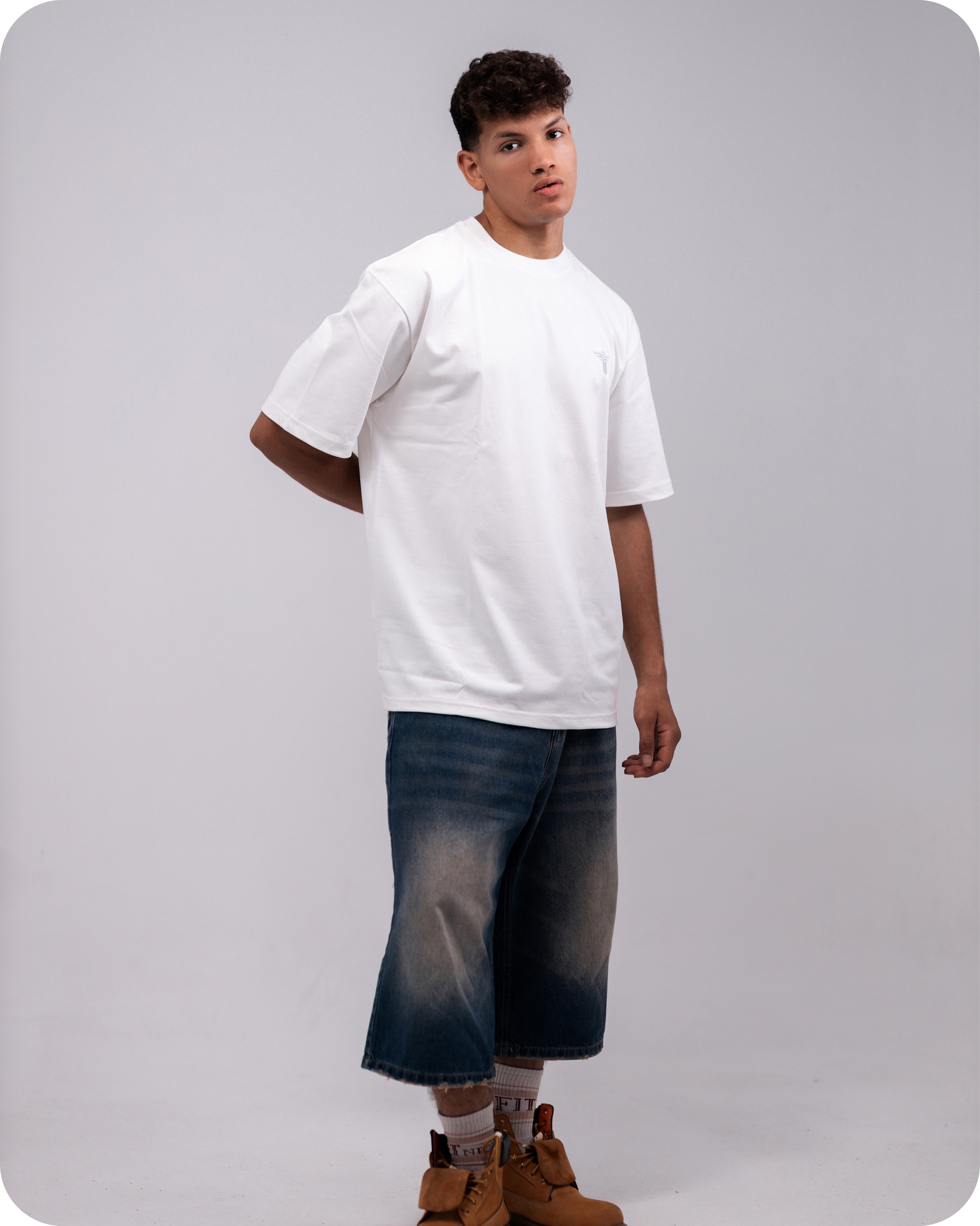REVER - Oversized T-Shirt -Off-White [Plain] - REVER