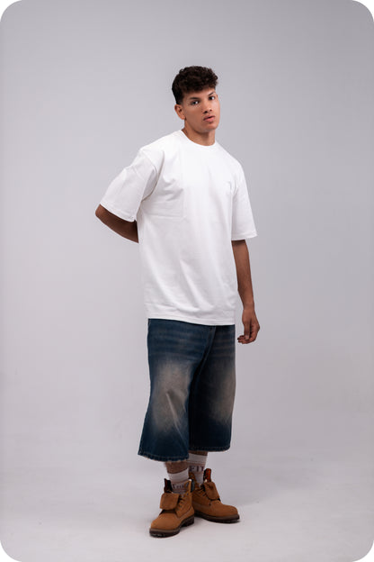 REVER - Oversized T-Shirt -Off-White [Plain] - REVER