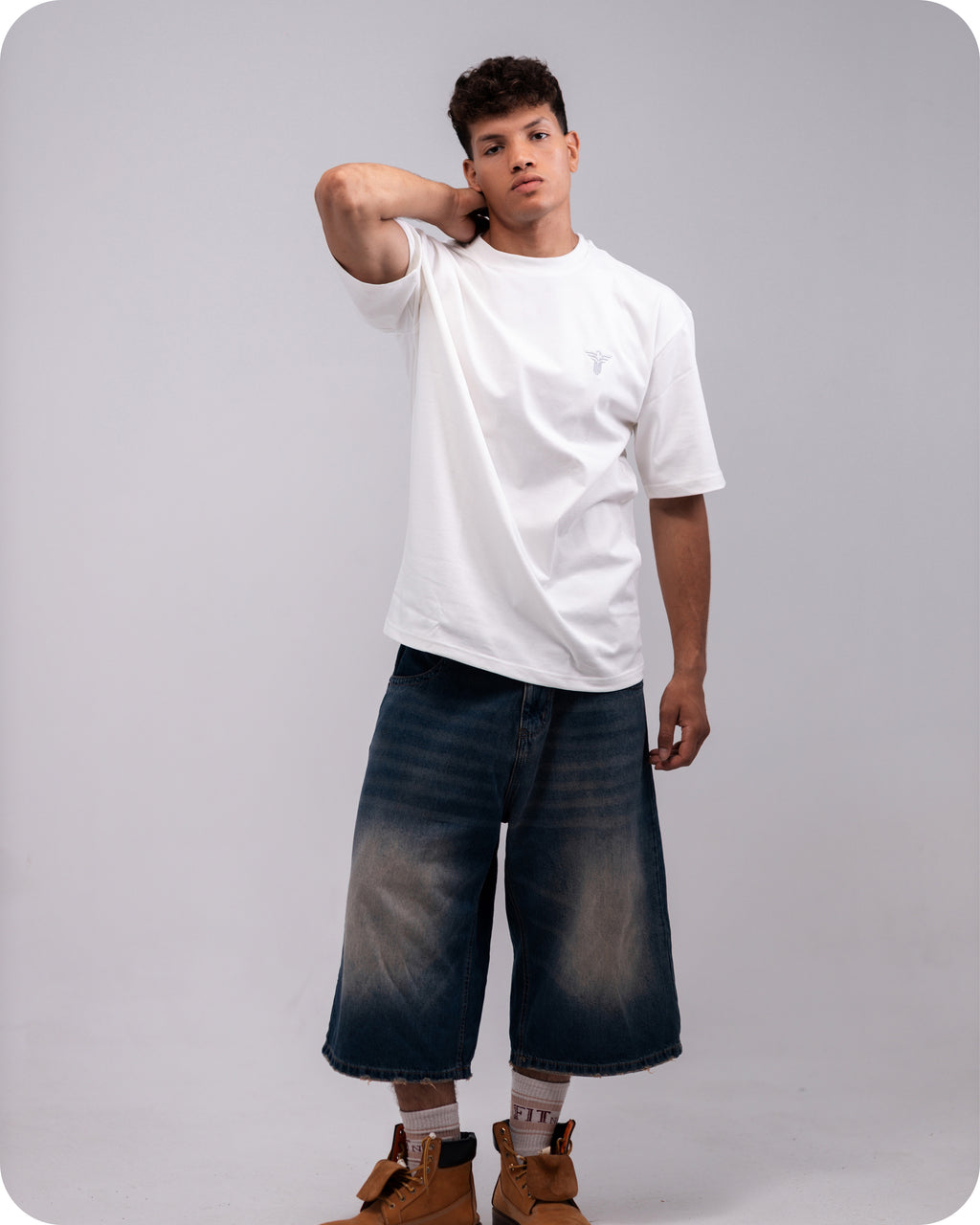 REVER - Oversized T-Shirt -Off-White [Plain] - REVER