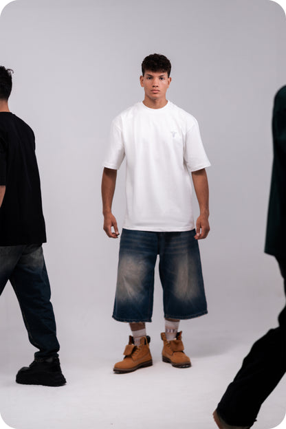 REVER - Oversized T-Shirt -Off-White [Plain] - REVER