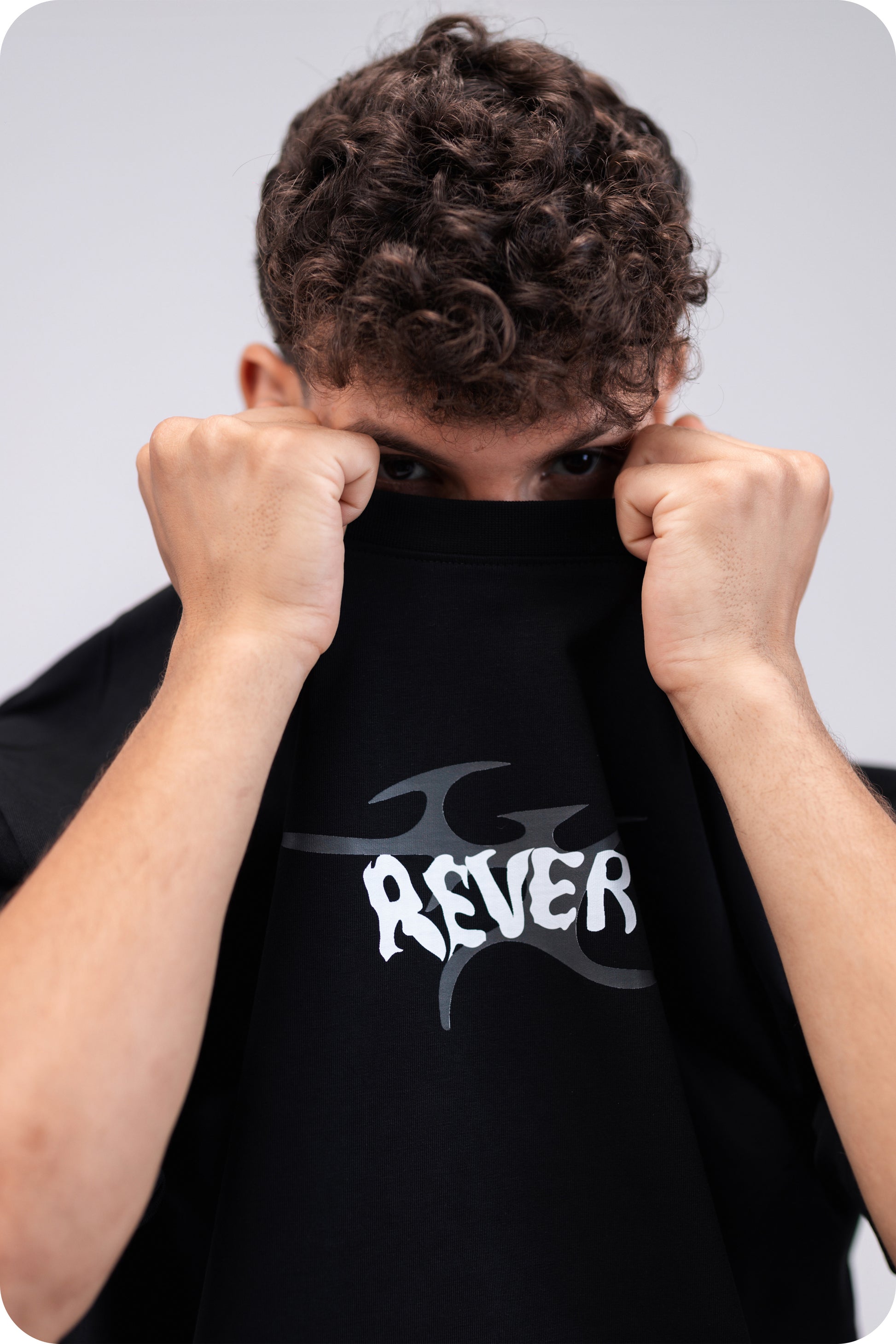 REVER – Oversized T-Shirt – Black [REVER design] Print - REVER
