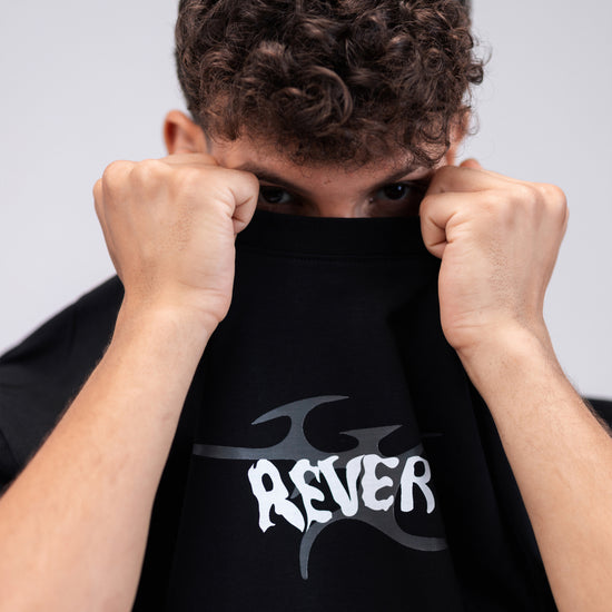 REVER – Oversized T-Shirt – Black [REVER design] Print - REVER