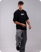 REVER – Oversized T-Shirt – Black [REVER design] Print - REVER