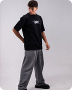 REVER – Oversized T-Shirt – Black [REVER design] Print - REVER