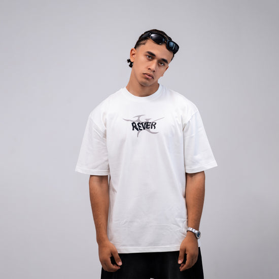 REVER – Oversized T-Shirt – Off - white [REVER design] Print - REVER
