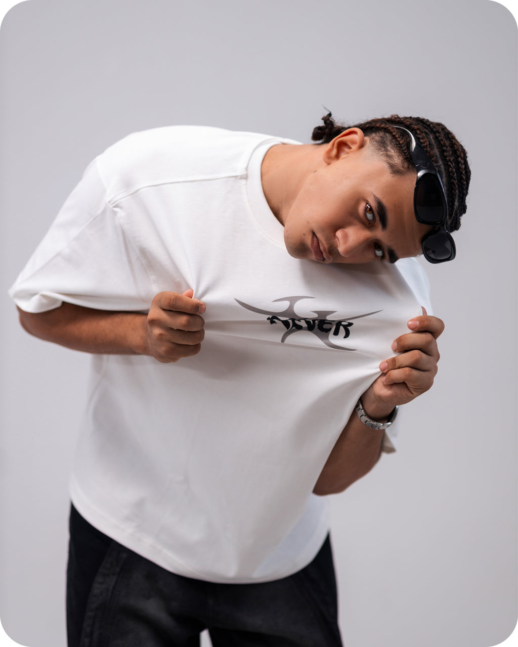 REVER – Oversized T-Shirt – Off - white [REVER design] Print - REVER