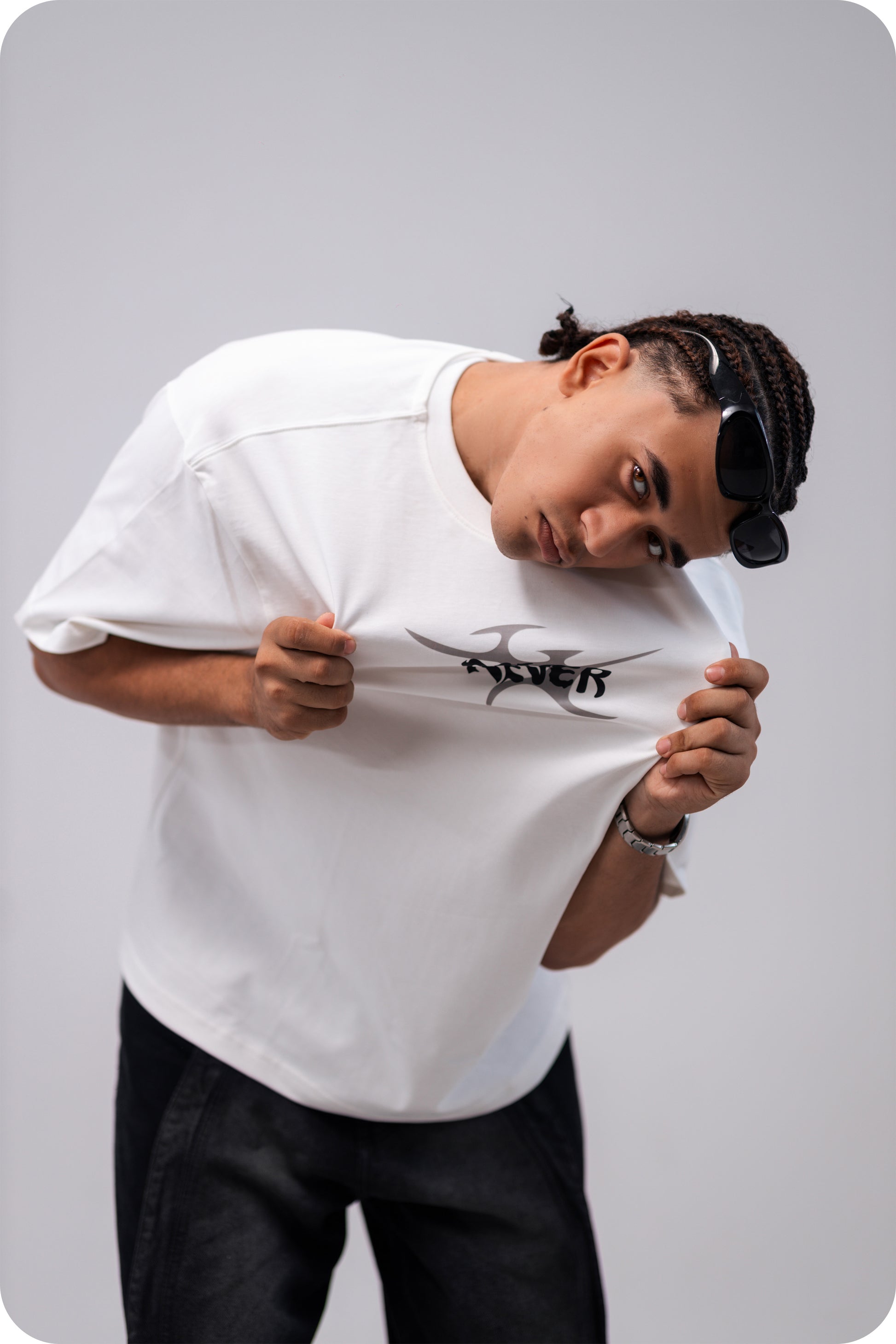 REVER – Oversized T-Shirt – Off - white [REVER design] Print - REVER