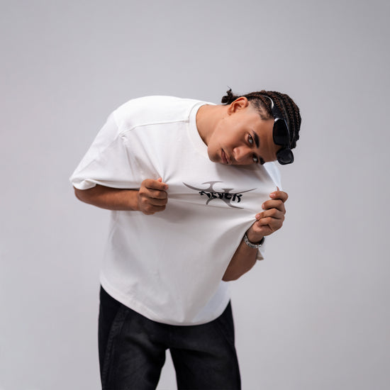 REVER – Oversized T-Shirt – Off - white [REVER design] Print - REVER