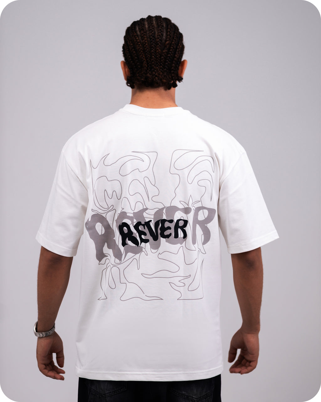 REVER – Oversized T-Shirt – Off - white [REVER design] Print - REVER