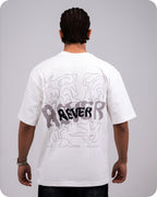 REVER – Oversized T-Shirt – Off - white [REVER design] Print - REVER