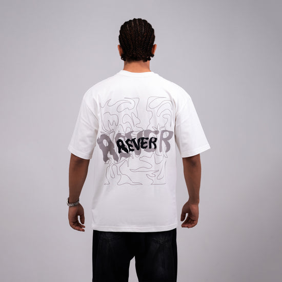 REVER – Oversized T-Shirt – Off - white [REVER design] Print - REVER