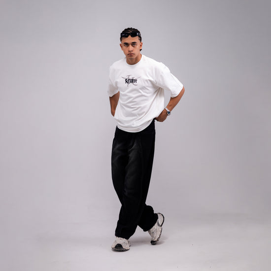 REVER – Oversized T-Shirt – Off - white [REVER design] Print - REVER