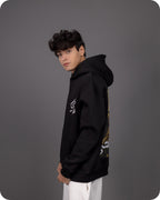 REVER – Oversized Hoodie – Black AL-FATA Print – Premium soft fabric, relaxed fit for ultimate comfort and effortless street style.