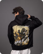 REVER – Oversized Hoodie – Black AL-FATA Print – Premium soft fabric, relaxed fit for ultimate comfort and effortless street style.