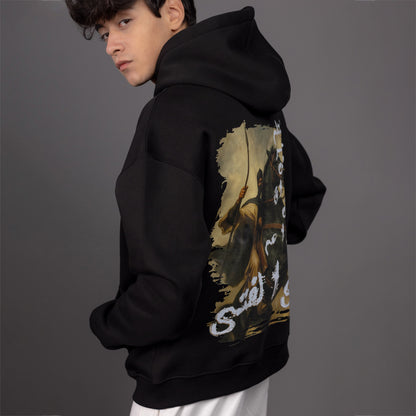 REVER – Oversized Hoodie – Black AL-FATA Print – Premium soft fabric, relaxed fit for ultimate comfort and effortless street style.