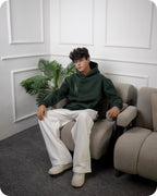 REVER – Oversized Hoodie – Dark Green [GOJO ART] Print - Premium soft fabric, relaxed fit for ultimate comfort and effortless street style.