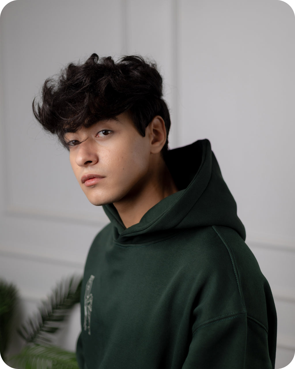 REVER – Oversized Hoodie – Dark Green [GOJO ART] Print - Premium soft fabric, relaxed fit for ultimate comfort and effortless street style.