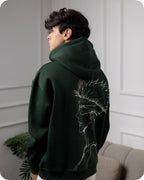 REVER – Oversized Hoodie – Dark Green [GOJO ART] Print - Premium soft fabric, relaxed fit for ultimate comfort and effortless street style.