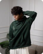 REVER – Oversized Hoodie – Dark Green [GOJO ART] Print - Premium soft fabric, relaxed fit for ultimate comfort and effortless street style.
