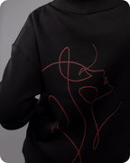 REVER – Oversized Hoodie – Black IN MY IMAGINATION Print – Premium soft fabric, relaxed fit for ultimate comfort and effortless street style.