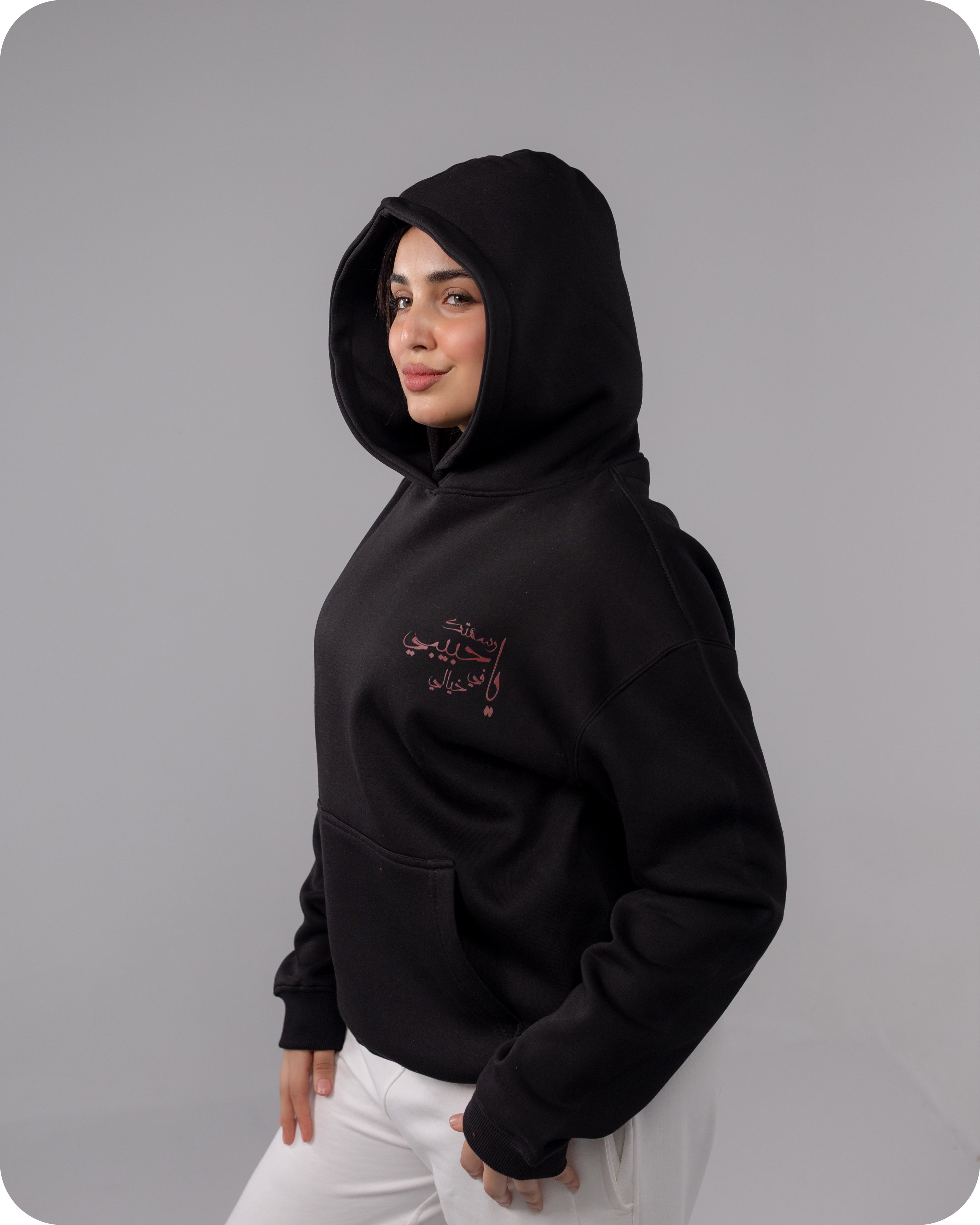 REVER – Oversized Hoodie – Black IN MY IMAGINATION Print – Premium soft fabric, relaxed fit for ultimate comfort and effortless street style.
