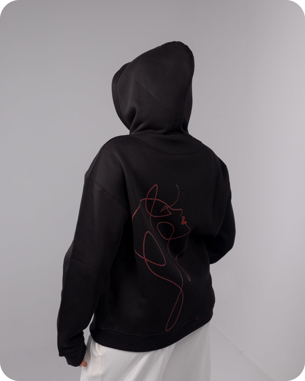 REVER – Oversized Hoodie – Black IN MY IMAGINATION Print – Premium soft fabric, relaxed fit for ultimate comfort and effortless street style.