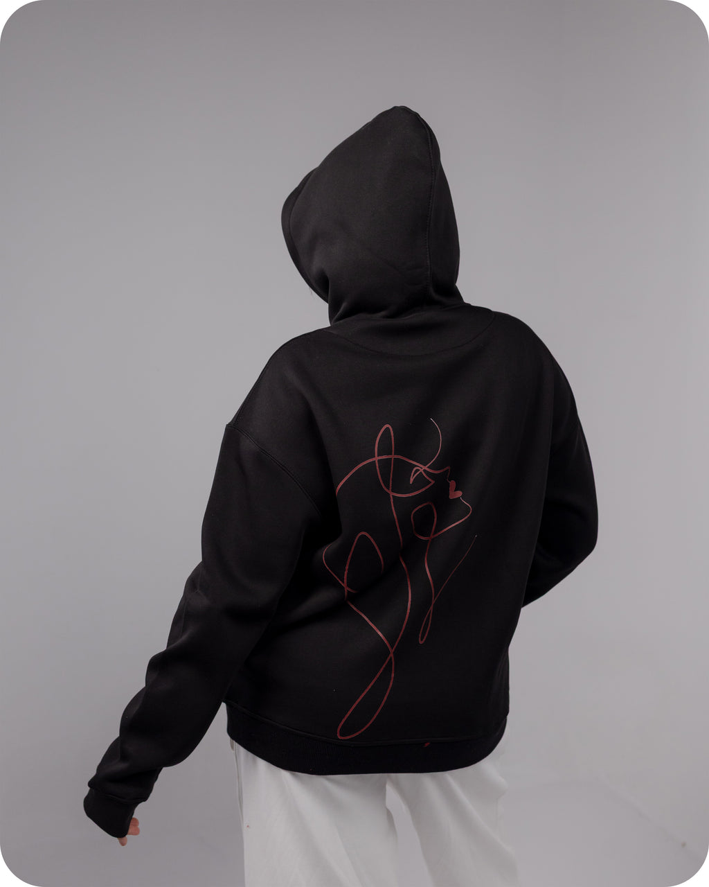 REVER – Oversized Hoodie – Black IN MY IMAGINATION Print – Premium soft fabric, relaxed fit for ultimate comfort and effortless street style.