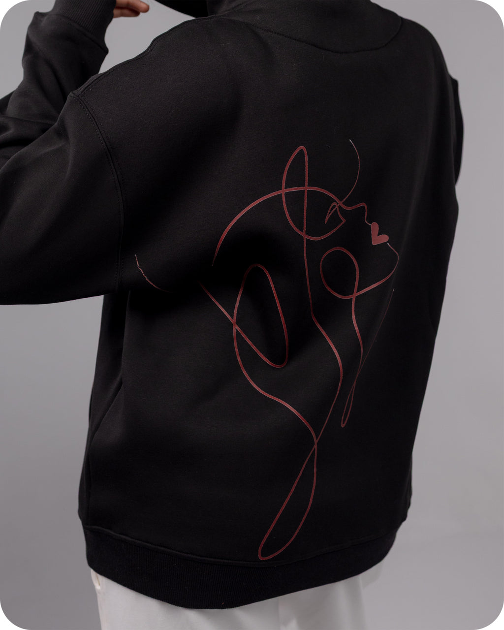 REVER – Oversized Hoodie – Black IN MY IMAGINATION Print – Premium soft fabric, relaxed fit for ultimate comfort and effortless street style.