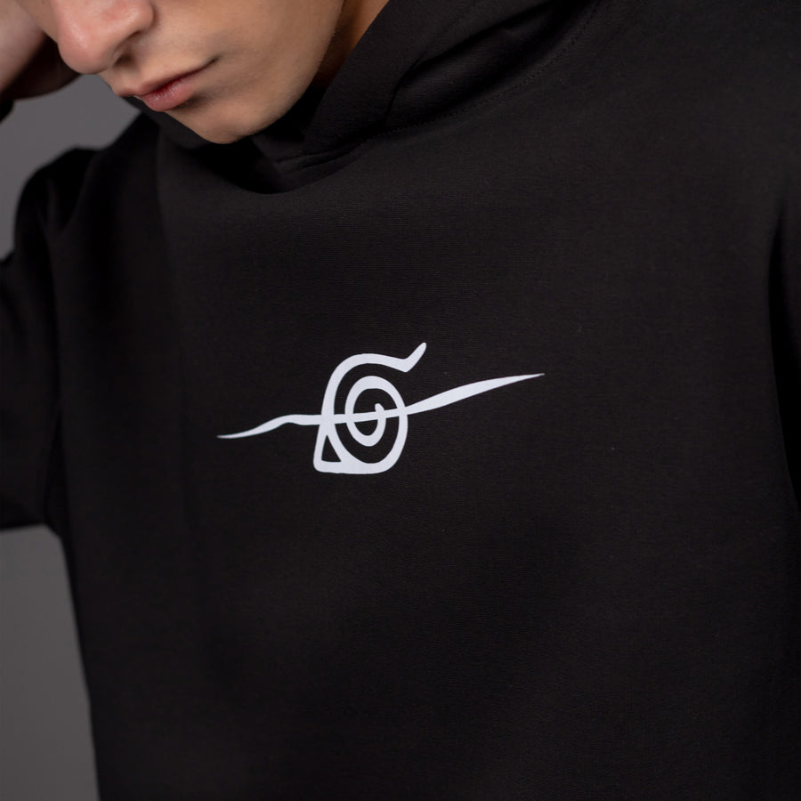 REVER – Oversized Hoodie – Black NARUTO Print – Premium soft fabric, relaxed fit for ultimate comfort and effortless street style.
