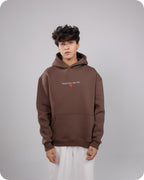 REVER – Oversized Hoodie – Brown PALESTINE Print – Premium soft fabric, relaxed fit for ultimate comfort and effortless street style.