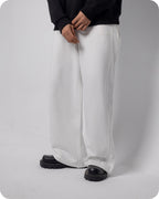 REVER – Baggy Pants – Off White PLAIN Baggy Pants – Premium soft fabric, relaxed fit for ultimate comfort and effortless street style.