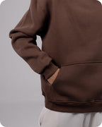 REVER – Oversized Hoodie – Brown PLAIN Hoodie Print – Premium soft fabric, relaxed fit for ultimate comfort and effortless street style.