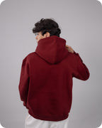 REVER – Oversized Hoodie – Burgundy PLAIN Hoodie Print – Premium soft fabric, relaxed fit for ultimate comfort and effortless street style.