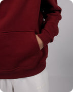REVER – Oversized Hoodie – Burgundy PLAIN Hoodie Print – Premium soft fabric, relaxed fit for ultimate comfort and effortless street style.