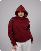 REVER – Oversized Hoodie – Burgundy PLAIN Hoodie Print – Premium soft fabric, relaxed fit for ultimate comfort and effortless street style.