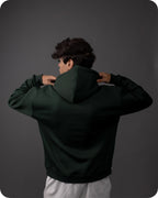 REVER – Oversized Hoodie – Dark Green PLAIN Hoodie Print – Premium soft fabric, relaxed fit for ultimate comfort and effortless street style.