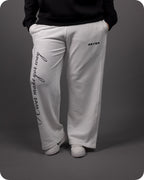 REVER – Baggy Pants – Off White PRINTED Baggy Pants – Premium soft fabric, relaxed fit for ultimate comfort and effortless street style.