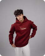 REVER – Oversized Hoodie – Burgundy SMART Print – Premium soft fabric, relaxed fit for ultimate comfort and effortless street style.