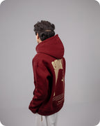 REVER – Oversized Hoodie – Burgundy SMART Print – Premium soft fabric, relaxed fit for ultimate comfort and effortless street style.