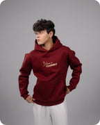 REVER – Oversized Hoodie – Burgundy SMART Print – Premium soft fabric, relaxed fit for ultimate comfort and effortless street style.