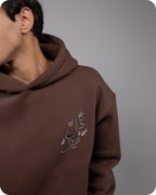 REVER – Oversized Hoodie – Brown THE SWORD Print – Premium soft fabric, relaxed fit for ultimate comfort and effortless street style.