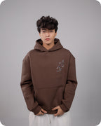 REVER – Oversized Hoodie – Brown THE SWORD Print – Premium soft fabric, relaxed fit for ultimate comfort and effortless street style.