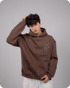 REVER – Oversized Hoodie – Brown THE SWORD Print – Premium soft fabric, relaxed fit for ultimate comfort and effortless street style.