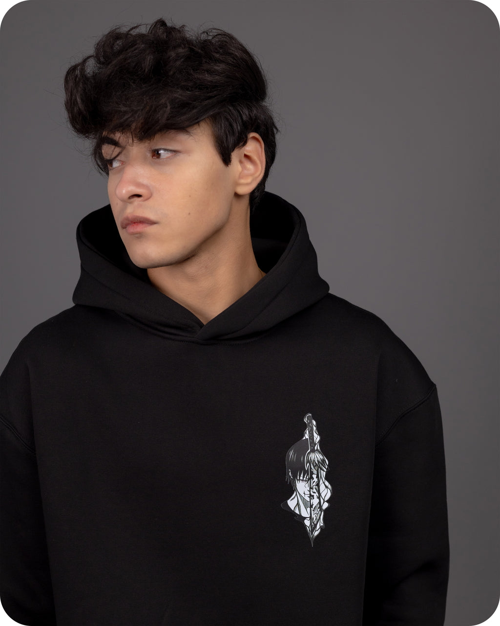 REVER – Oversized Hoodie – Black TOJI Print – Premium soft fabric, relaxed fit for ultimate comfort and effortless street style.