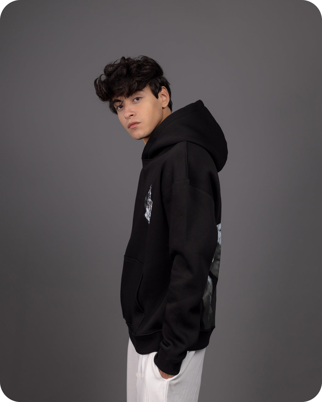 REVER – Oversized Hoodie – Black TOJI Print – Premium soft fabric, relaxed fit for ultimate comfort and effortless street style.