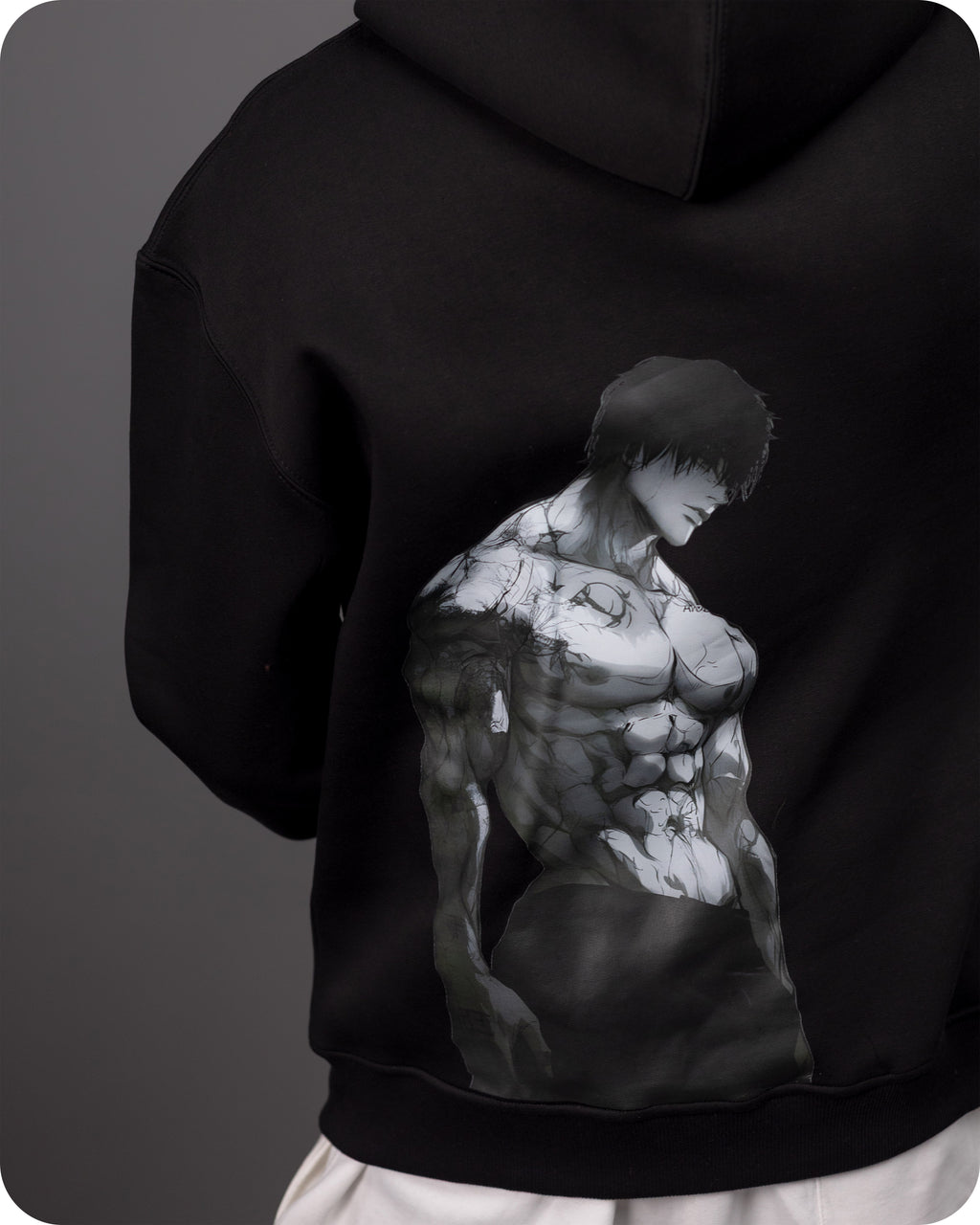 REVER – Oversized Hoodie – Black TOJI Print – Premium soft fabric, relaxed fit for ultimate comfort and effortless street style.