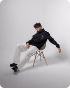 REVER – Oversized Hoodie – Black WINTER IS COMING Print – Premium soft fabric, relaxed fit for ultimate comfort and effortless street style.