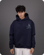 REVER – Oversized Hoodie – Navy WINTER IS COMING Print – Premium soft fabric, relaxed fit for ultimate comfort and effortless street style.
