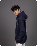 REVER – Oversized Hoodie – Navy WINTER IS COMING Print – Premium soft fabric, relaxed fit for ultimate comfort and effortless street style.